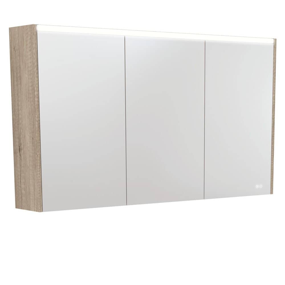 FIENZA PSC1200S-LED MIRROR CABINET LED 1200 WITH SIDE PANELS SCANDI OAK