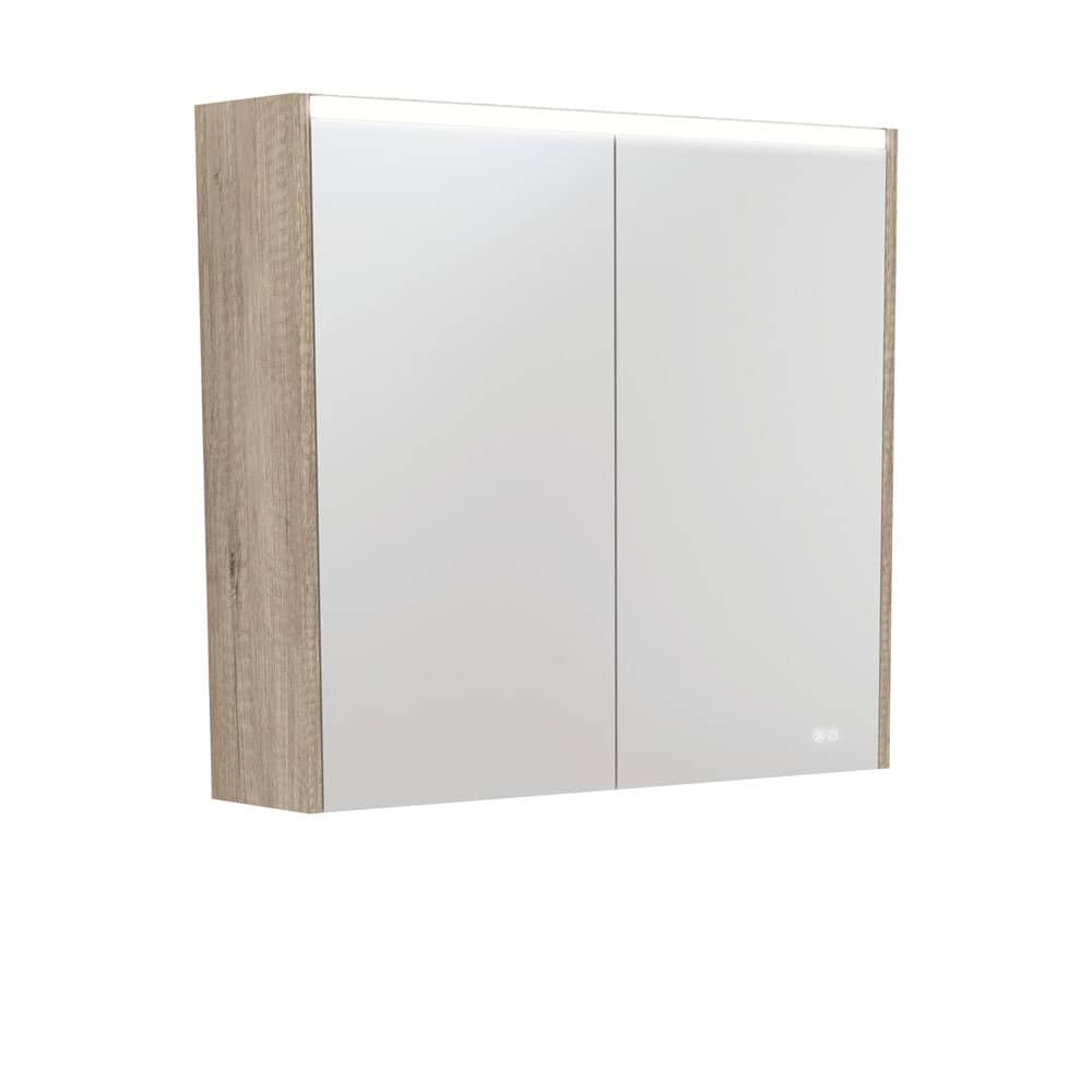 FIENZA PSC750S-LED MIRROR CABINET LED 750 WTIH SIDE PANELS SCANDI OAK