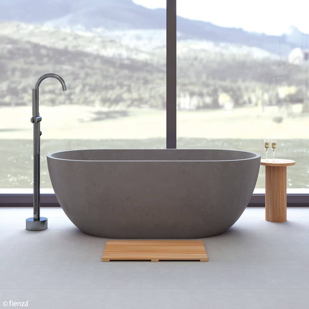 FIENZA FC12 JADA FREESTANDING CONCRETE BATH 1500 CONCRETE GREY