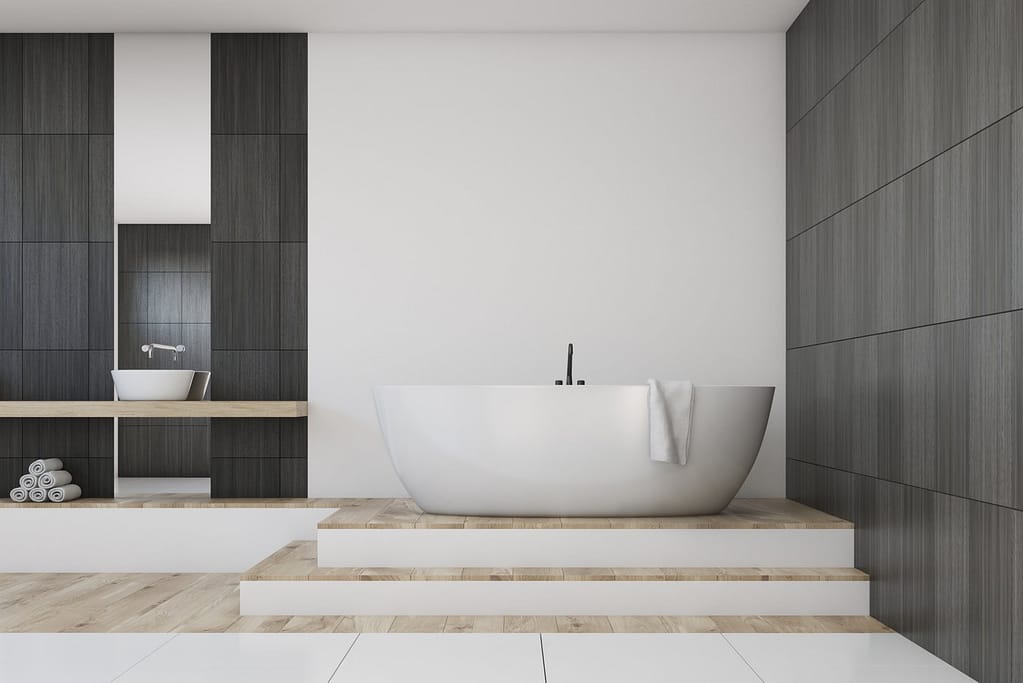 POSEIDON OLIVIA FREE STANDING BATHTUB WITH OVERFLOW GLOSS WHITE