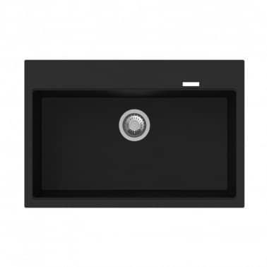 780 x 510 x 220mm carysil black single bowl granite stone kitchen sink top under mount 5da8d02934962