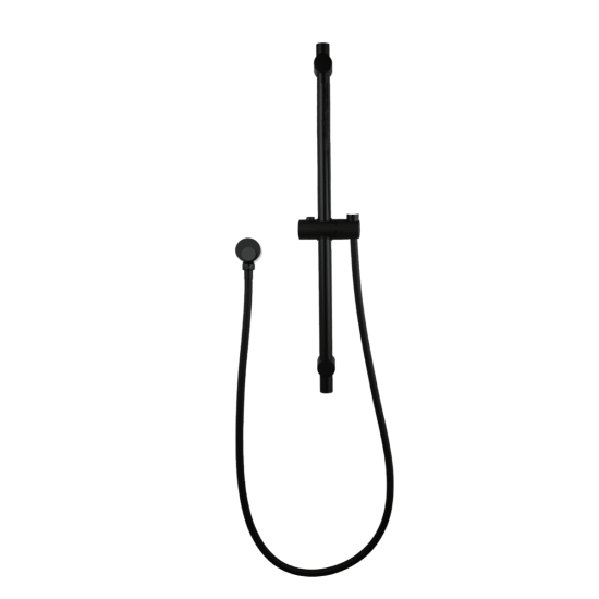AQUAPERLA OX2146.SH.N ROUND HANDHELD SHOWER RAIL BLACK