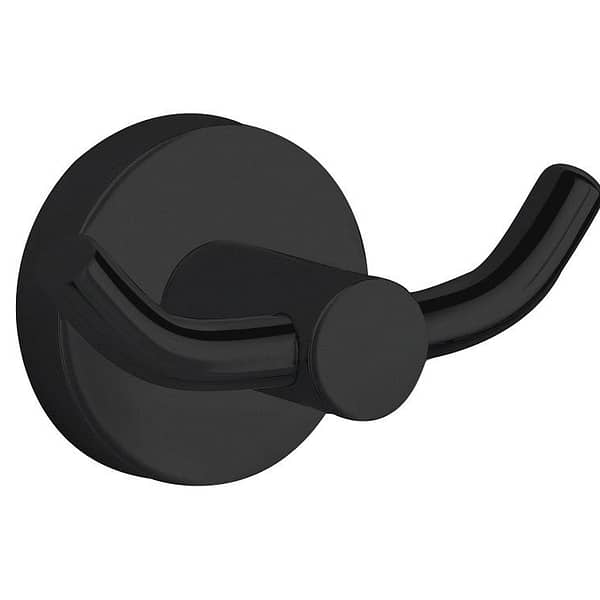 FIENZA 82504 HUSTLE DOUBLE ROBE HOOK MATTE BLACK