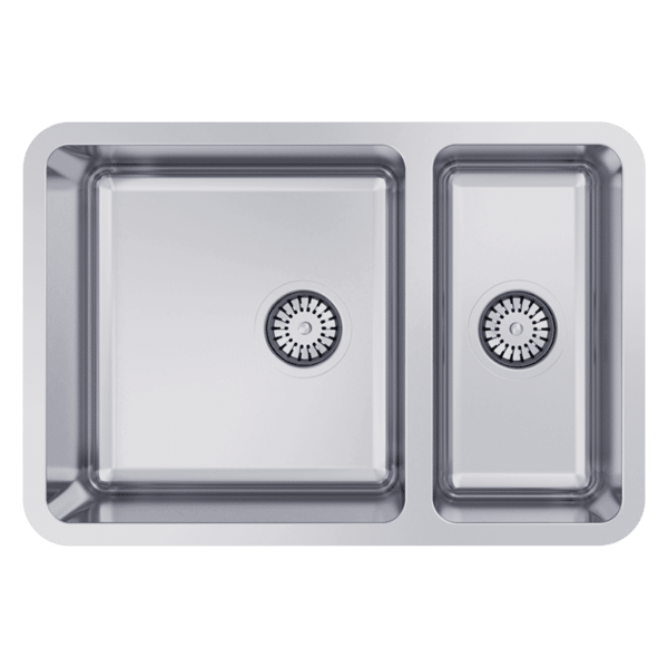ABEY LG180U LAGO UNDERMOUNT ONE & ONE THIRD BOWL STAINLESS STEEL SINK CHROME
