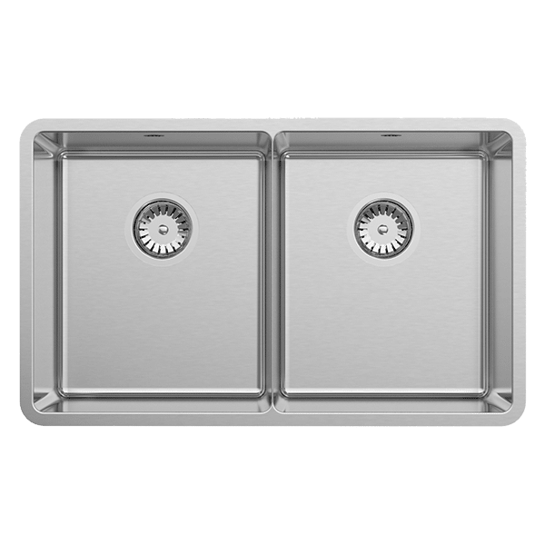 ABEY LUA200 LUCIA DOUBLE BOWL STAINLESS STEEL SINK CHROME