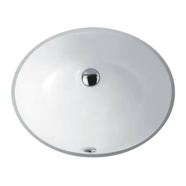 FIENZA TR908 KARMEN OVAL UNDERMOUNTED BASIN GLOSS WHITE