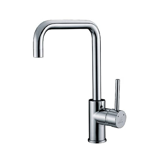 BADUNDKUCHE BKM202 RUND CURVED SINK MIXER CHROME / MATTE BLACK