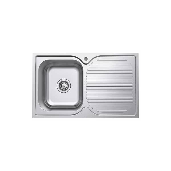 FIENZA 68104L/R TIVA 780 SINGLE KITCHEN SINK WITH DRAINER LEFT/RIGHT HAND BOWL STAINLESS STEEL