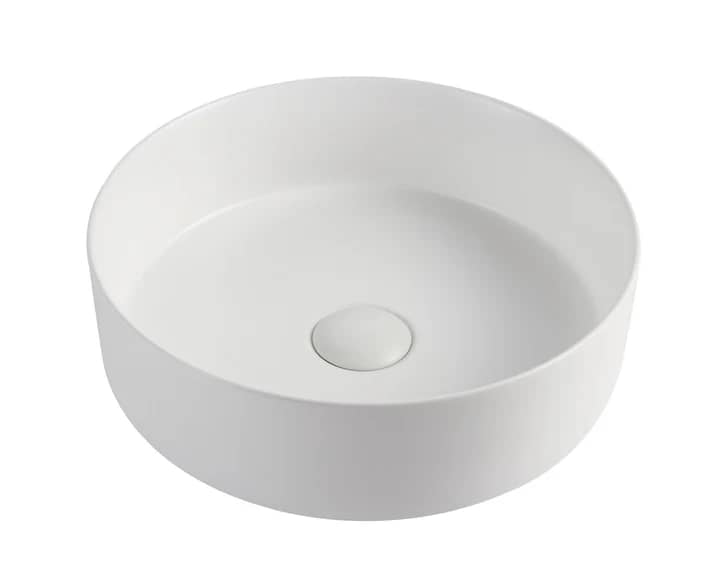 UNICASA SPIN 30 SPIN ABOVE COUNTER ROUND BASIN GLOSS WHITE