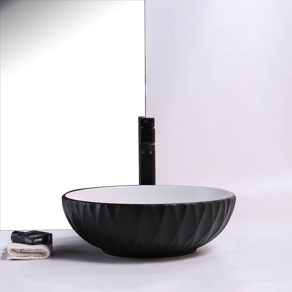 UDBK OR-435H-TMW ORBIT ROUND TEXTURED ABOVE COUNTER BASIN MATTE WHITE