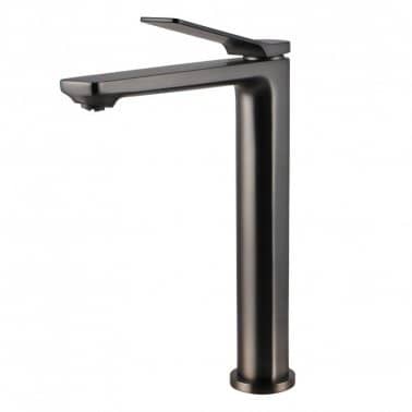 brass brushed gun metal grey tall kitchen mixer tap sink
