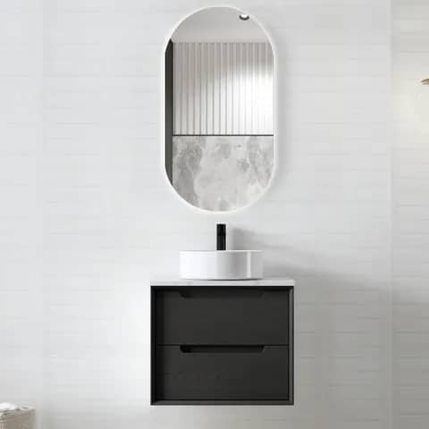 INSPIRE BY600B BYRON WALL HUNG VANITY 600 CABINET ONLY BLACK OAK