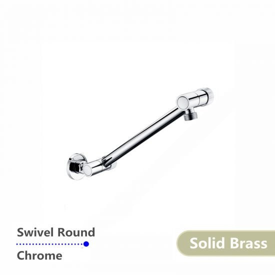 AQUAPERLA CH0109.SA ROUND WALL MOUNTED SHOWER ARM CHROME